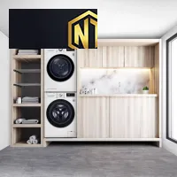 TỦ MÁY GIẶT KẾ HỢP TỦ TIỆN LỢI GỌN GÀNG ĐA NĂNG MẪU 03